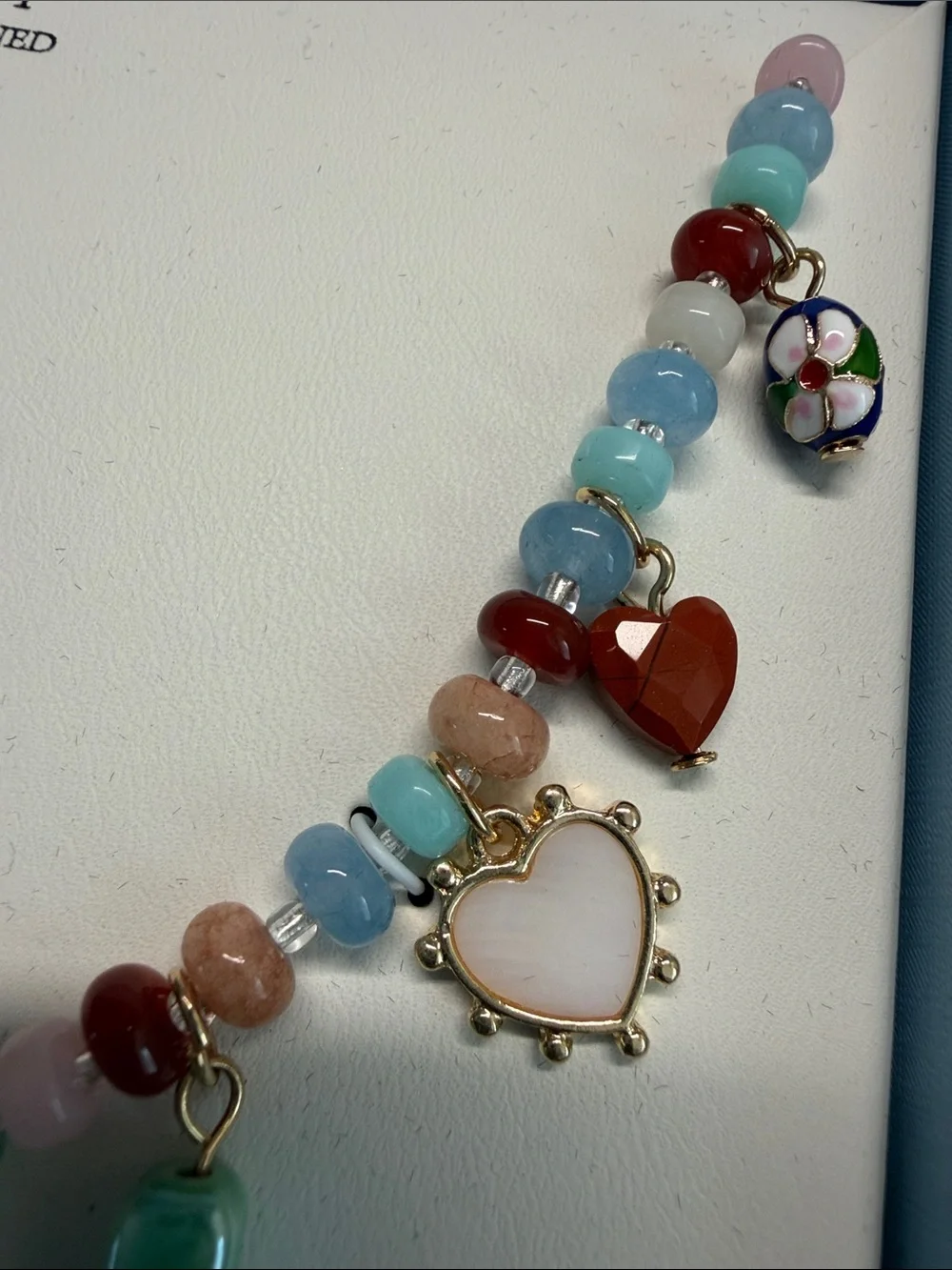 Atterri | Semi-Precious Stone & Genuine Shell Coastal Chic Charm Necklace - Picture 4 of 9